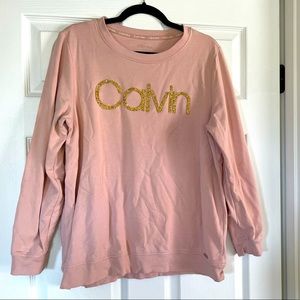 Calvin Klein beaded logo sweatshirt, L, never worn